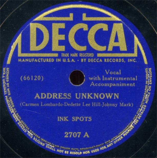 The Ink Spots - Address Unknown / You Bring Me Down (1939)