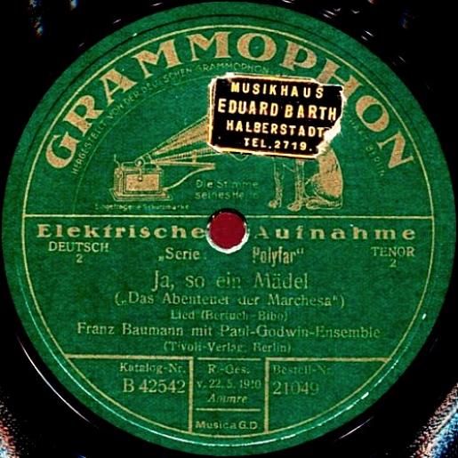 Franz Baumann - Ja, So Ein Mädel (1927)