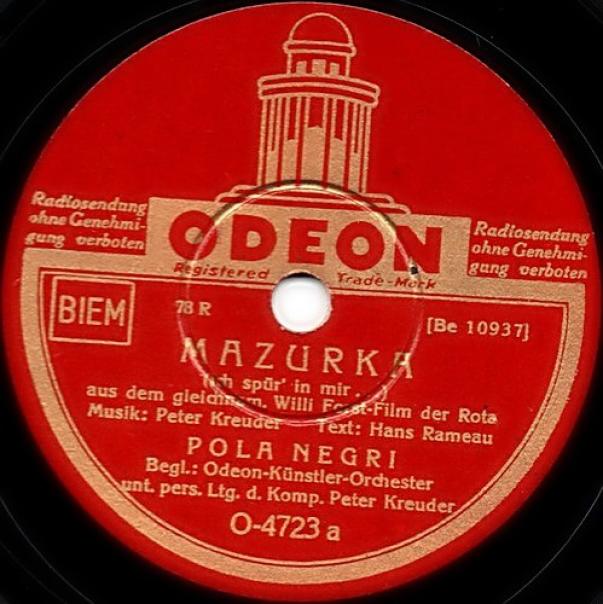 Pola Negri - Mazurka (Ich Spür' In Mir) (1936)